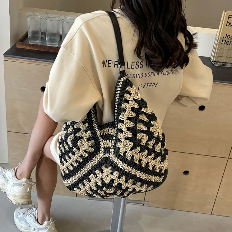 Bolsa Média em Crochê Estilo Boho -  Cart25